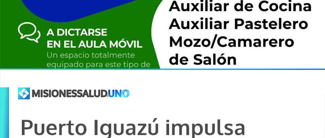 Puerto Iguazú impulsa cursos de formación profesional en gastronomía con el Aula Taller Móvil