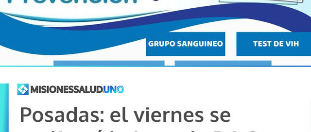 Posadas: el viernes se realizará la jornada P.A.S. Salud y Prevención en la plaza 9 de Julio