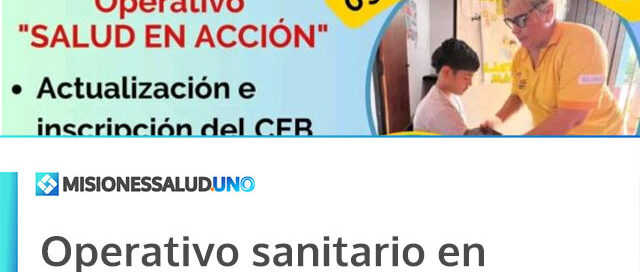 Operativo sanitario en el barrio El Progreso con controles y vacunación