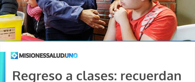 Regreso a clases: recuerdan cuáles son las vacunas obligatorias para el ciclo lectivo 2026 en Misiones
