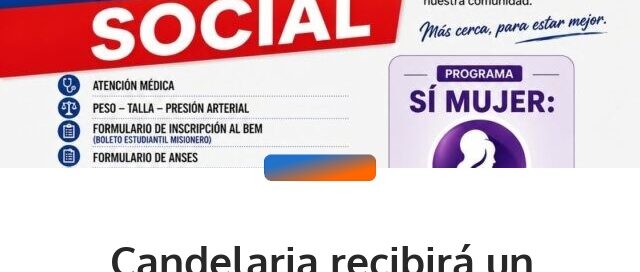 Candelaria recibirá un operativo social con servicios gratuitos para vecinos